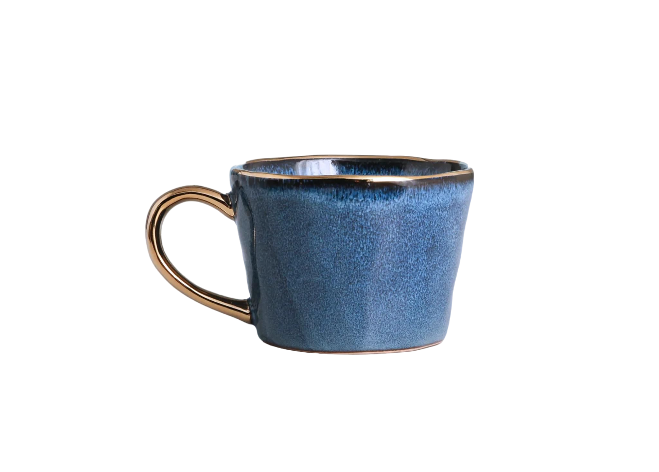 Glazed Ceramic Mug Pink or Blue
