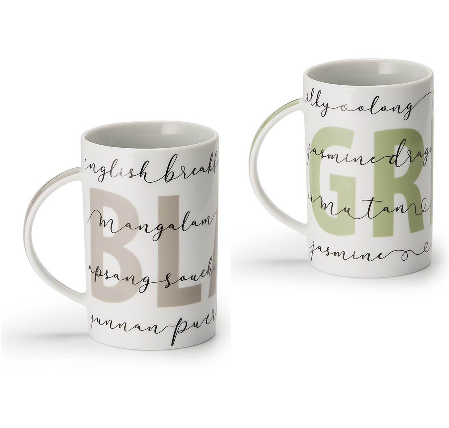Black Green and Fruits Tea Mugs