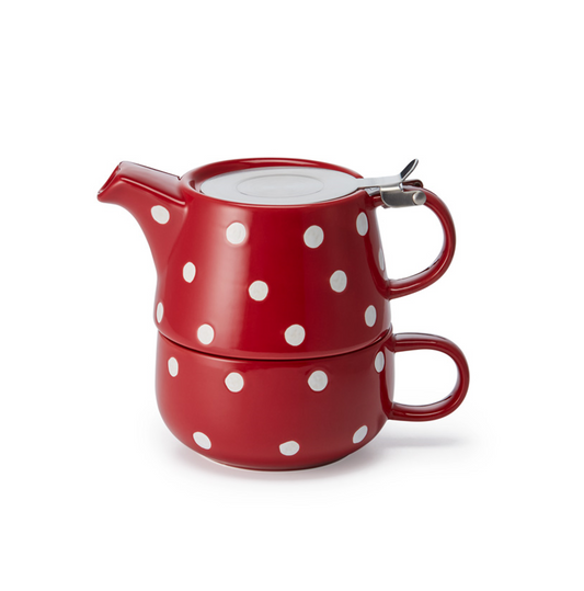 Tea for One - Red with White Spots