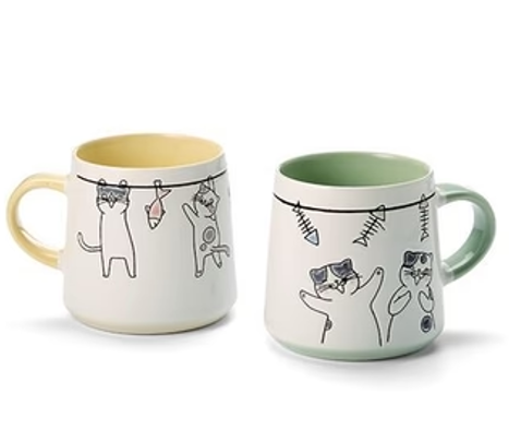 Cats on Clothesline Mug