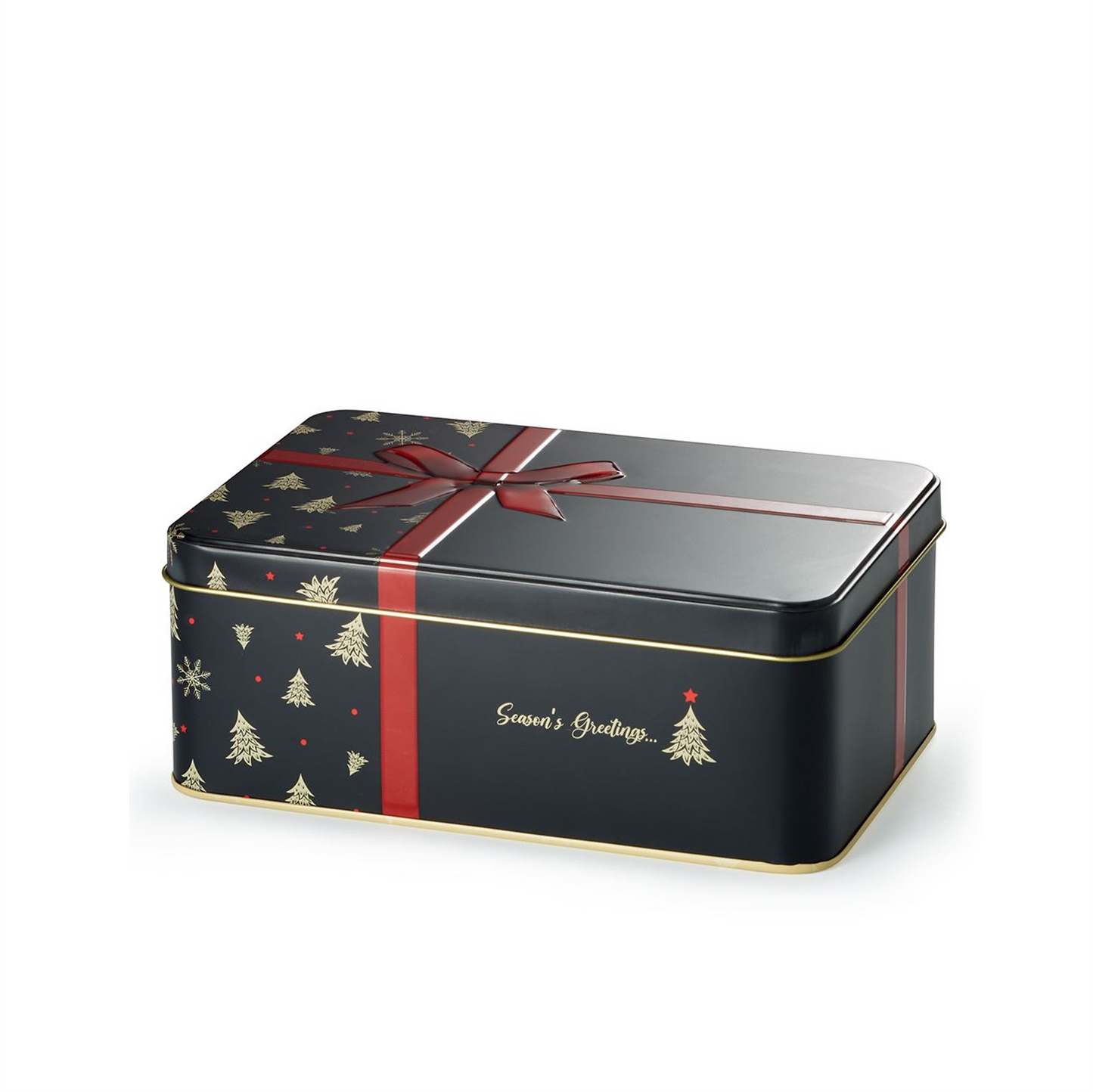Sasons's Greetings Cookie Tin-Blue