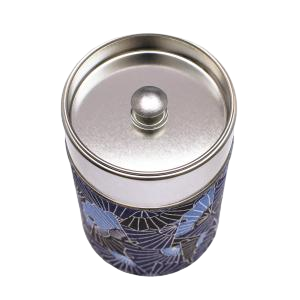 Japanese Tea Caddy - Blue Fans