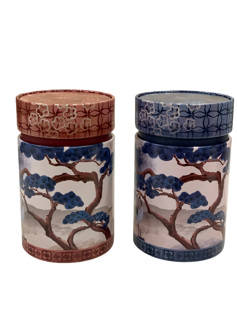 Japanese Crane Caddy Red and Blue