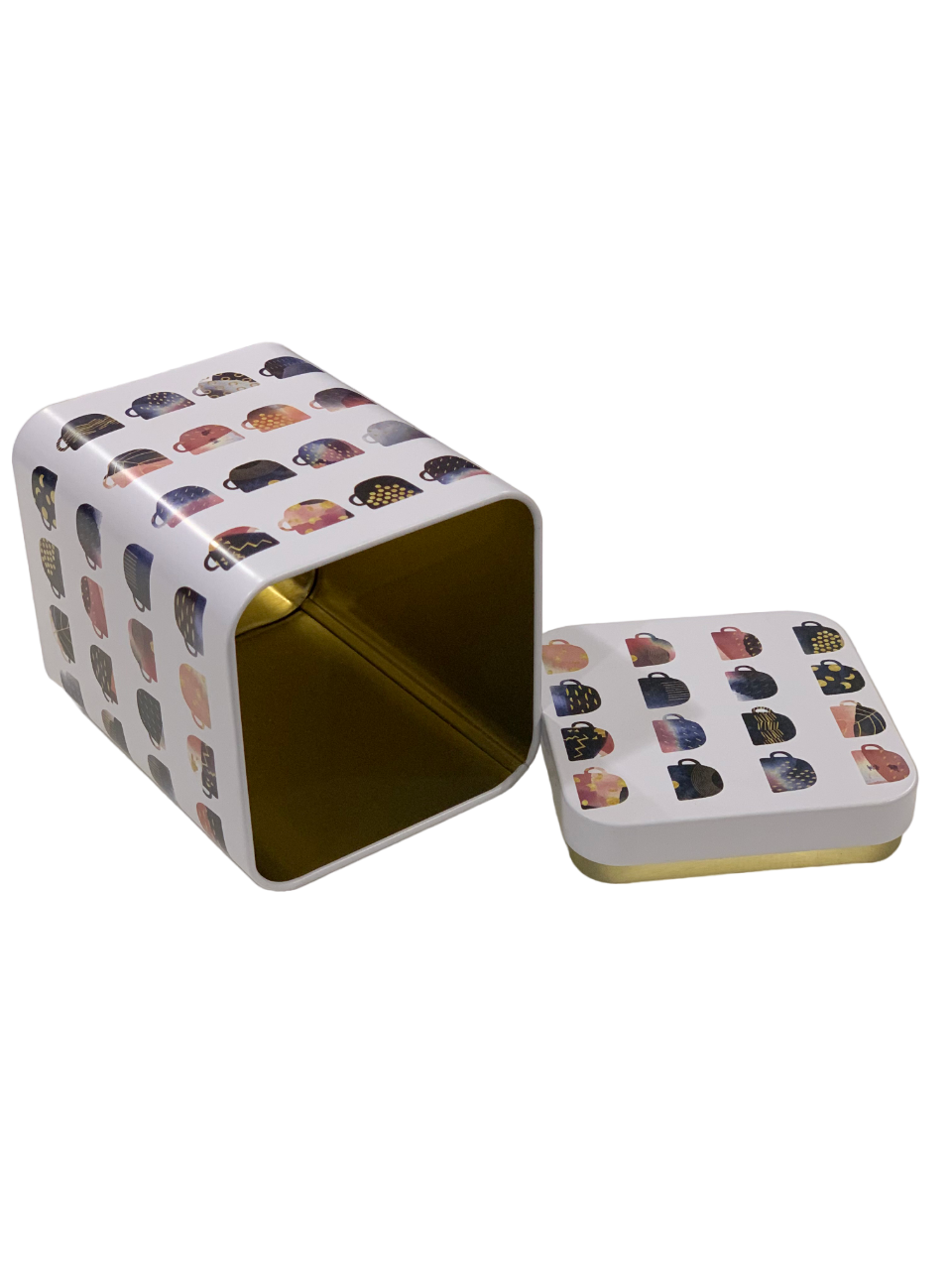 Multicolored Tea Cups Design