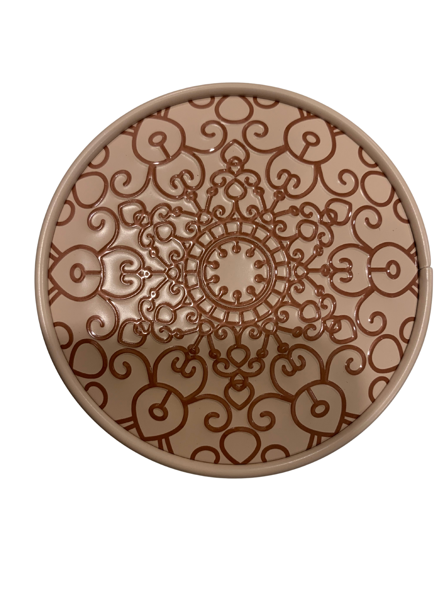 Tin "Mandala" Cream and Brown