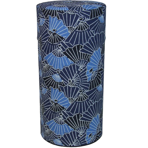 Japanese Tea Caddy - Blue Fans
