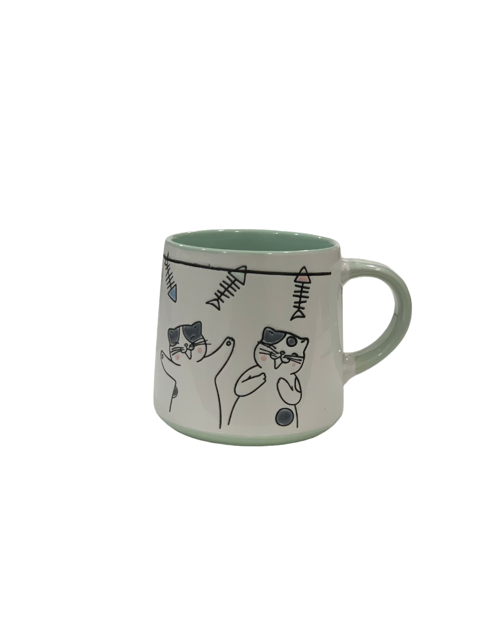 Cats on Clothesline Mug