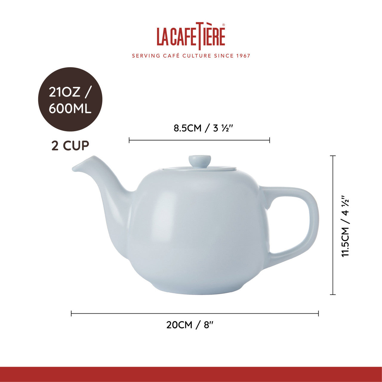 Teapot 2-Cup Sky Blue