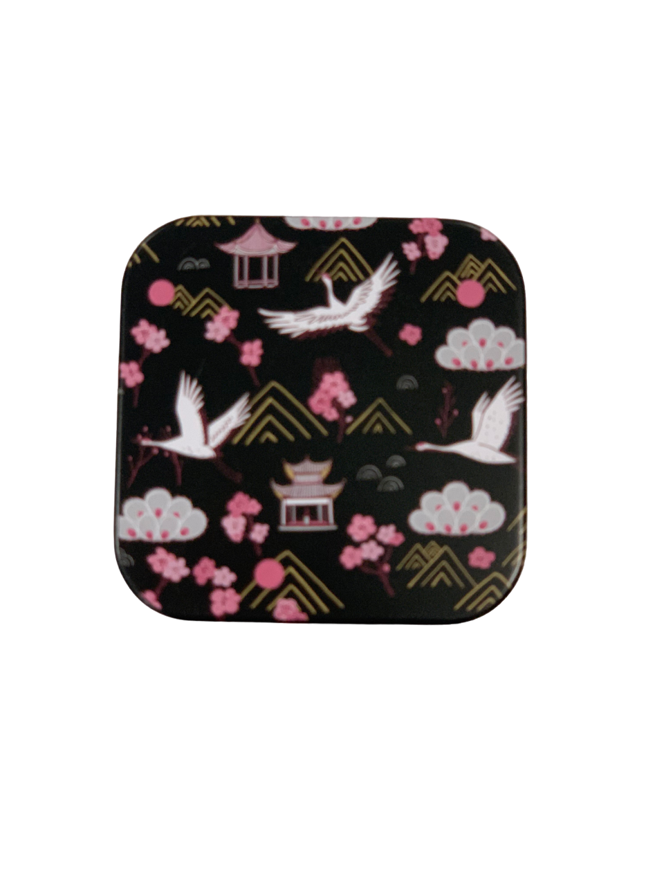 Black with White Cranes Caddy