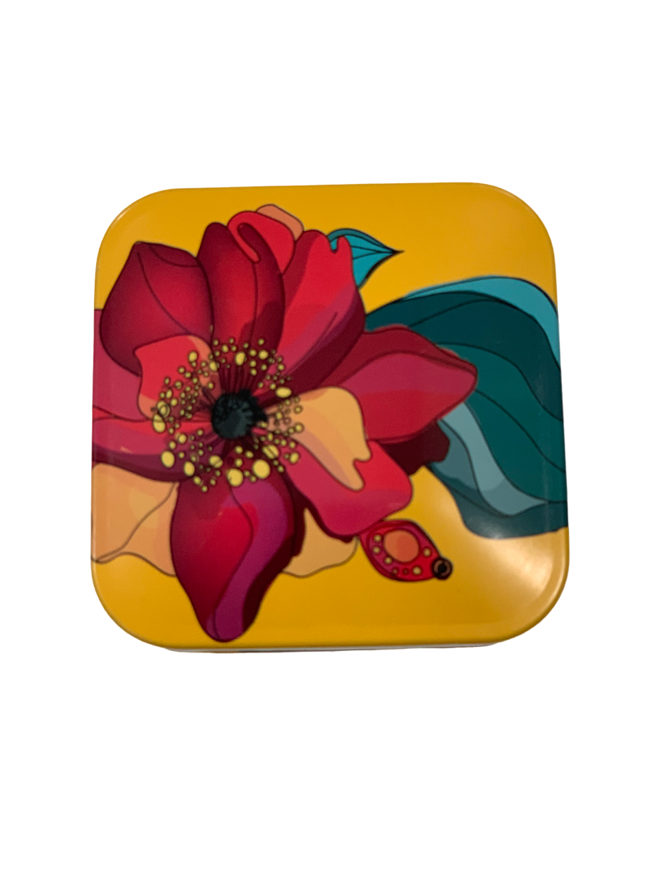 Poppy Tea Caddy - Yellow or Turquoise