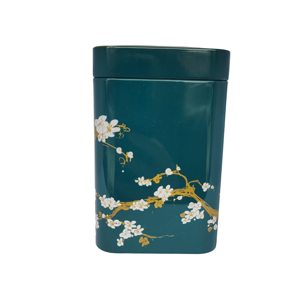 Cherry Blossom Tea Caddy - Red Blue and Dark Green