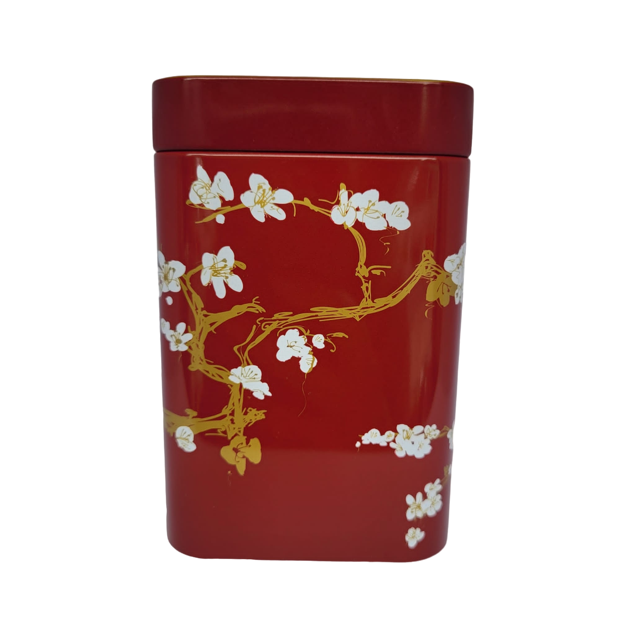 Cherry Blossom Tea Caddy - Red Blue and Dark Green