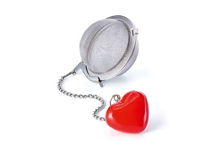 Mesh Ball With Red Heart Charm