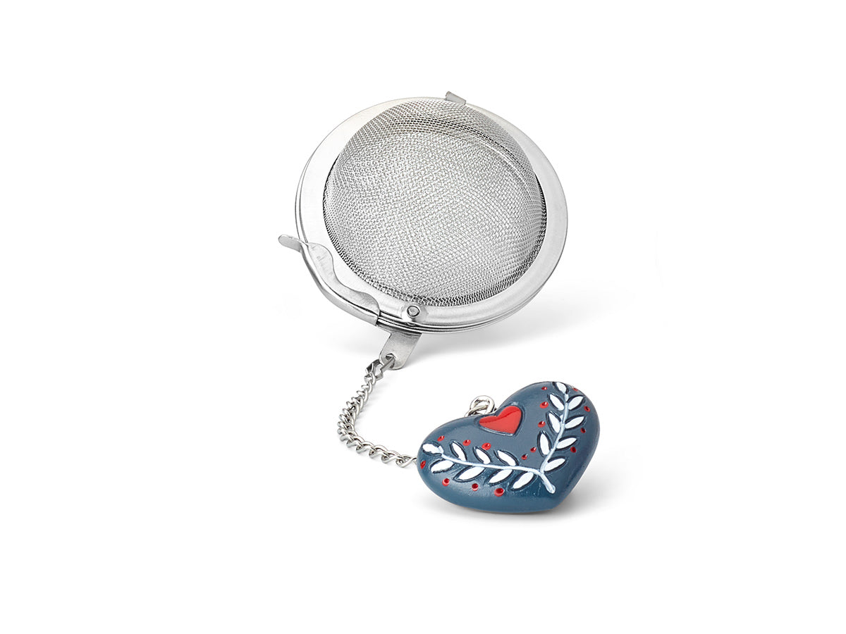 Mesh Ball with Blue Heart Charm