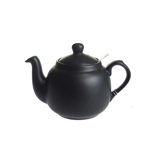 Teapot 4-Cup Black Matt with Infuser