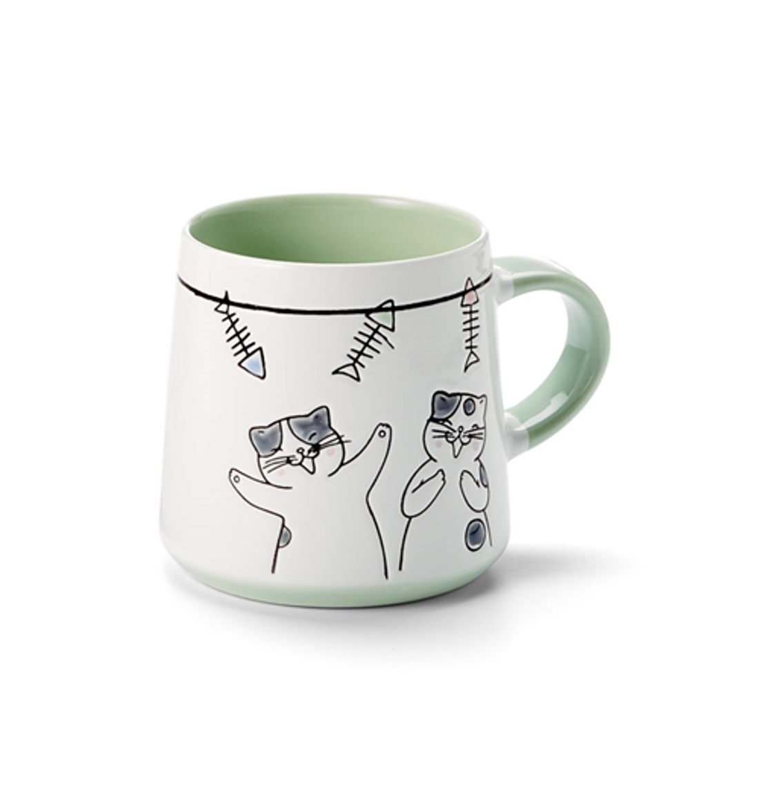 Cats on Clothesline Mug