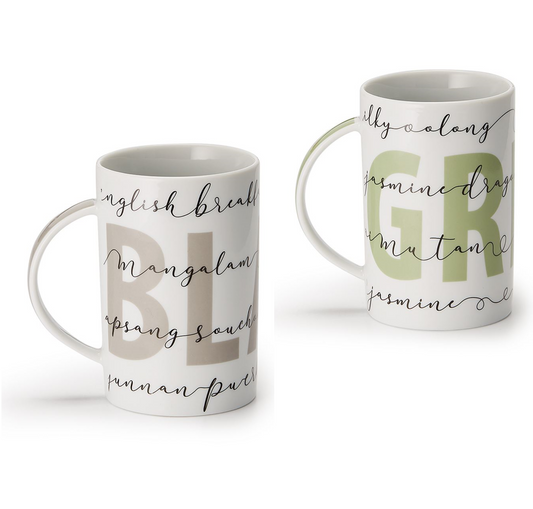 Green and Black Tea Mugs