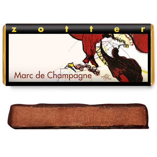 Hand-scooped Marc de Champagne