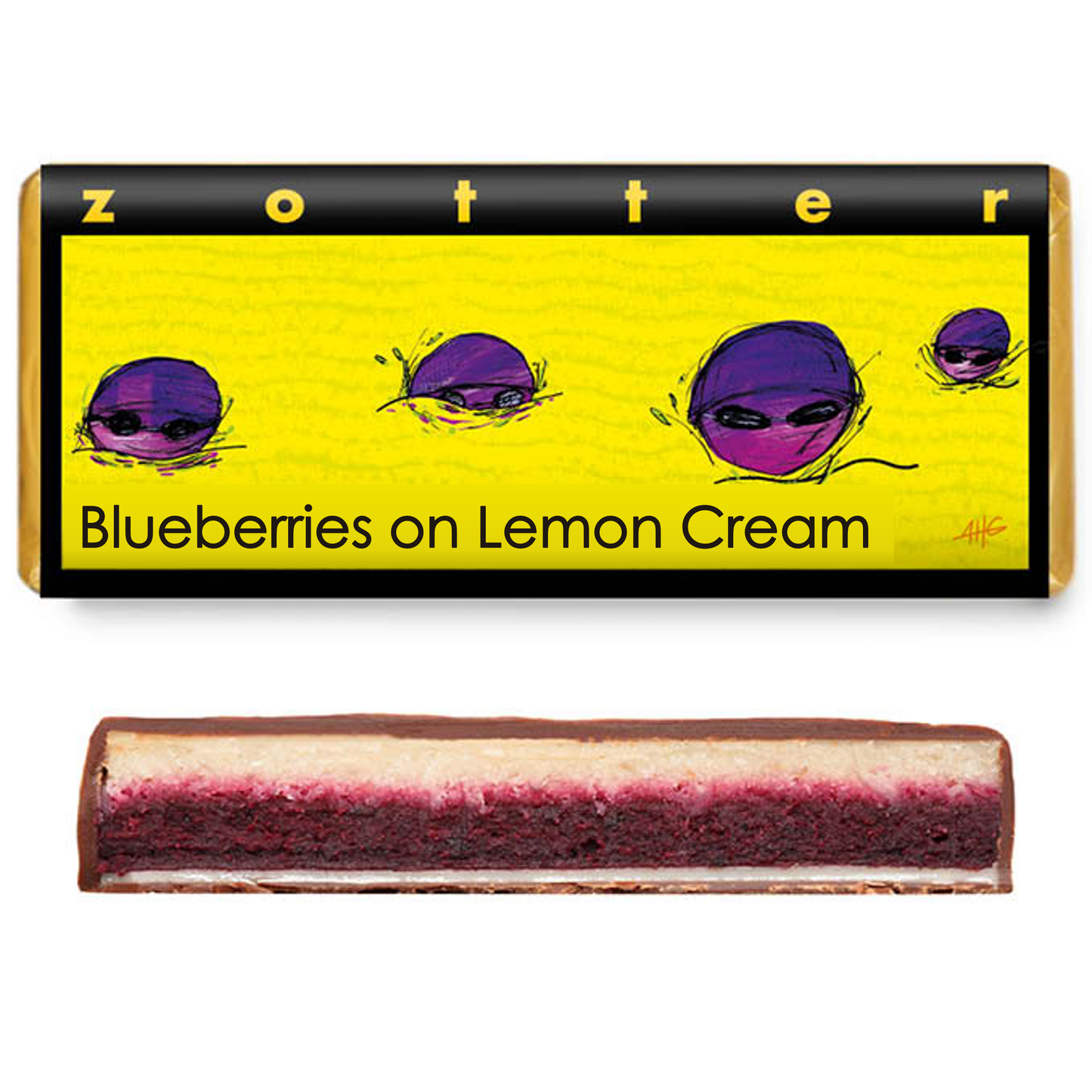 Hand-Scooped Blueberries on Lemon Cream