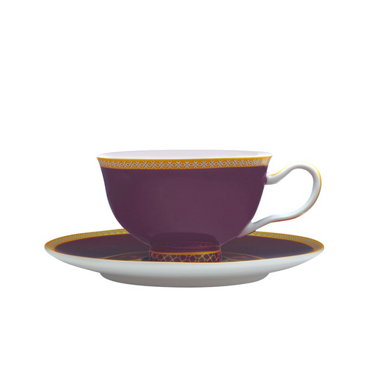 Purple Cup and Saucer