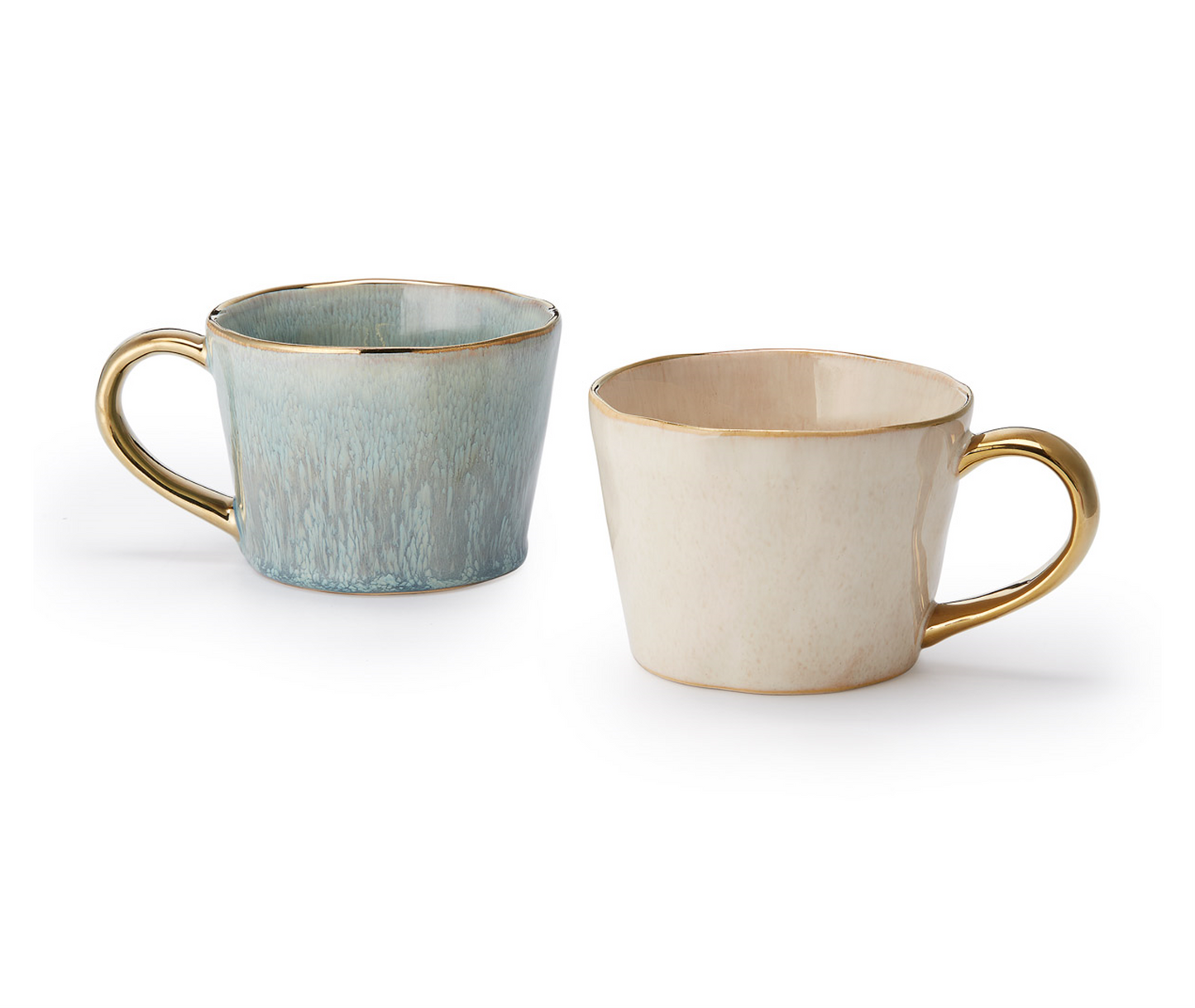 Glazed Ceramic Mug Green or Cream