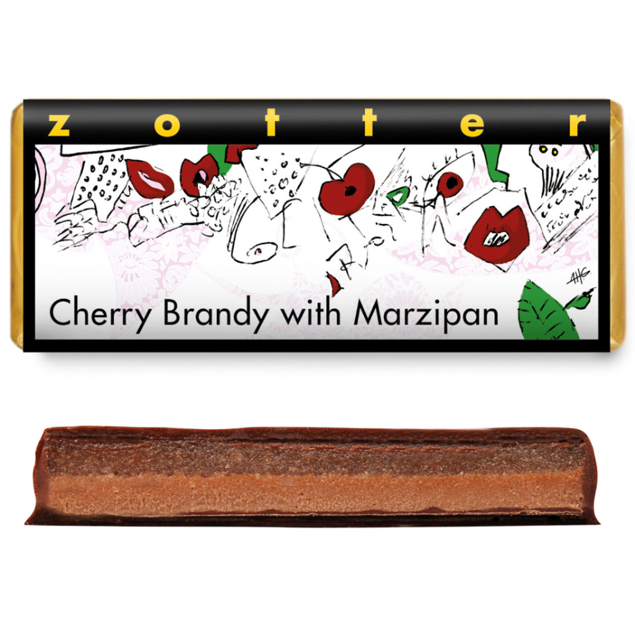 Hand-scooped Cherry Brandy with Marzipan