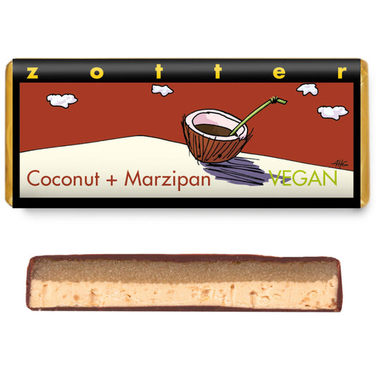 Hand-scooped Coconut + Marzipan - Vegan