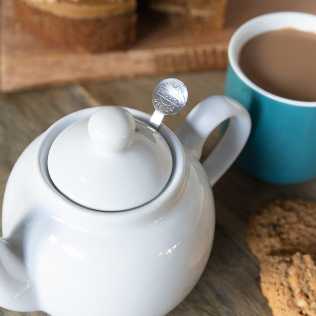 Teapot 4-Cup White with Infuser