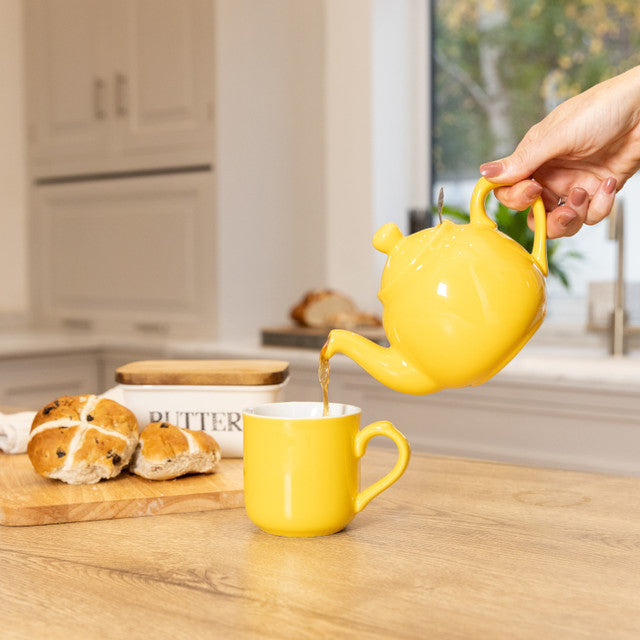 Teapot 4-Cup Yellow, with Infuser