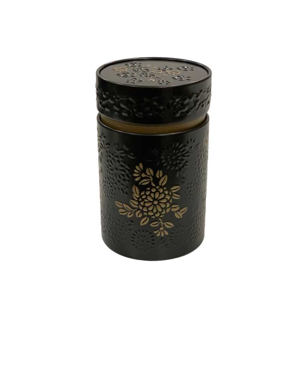 Black Embossed with Golden Flowers