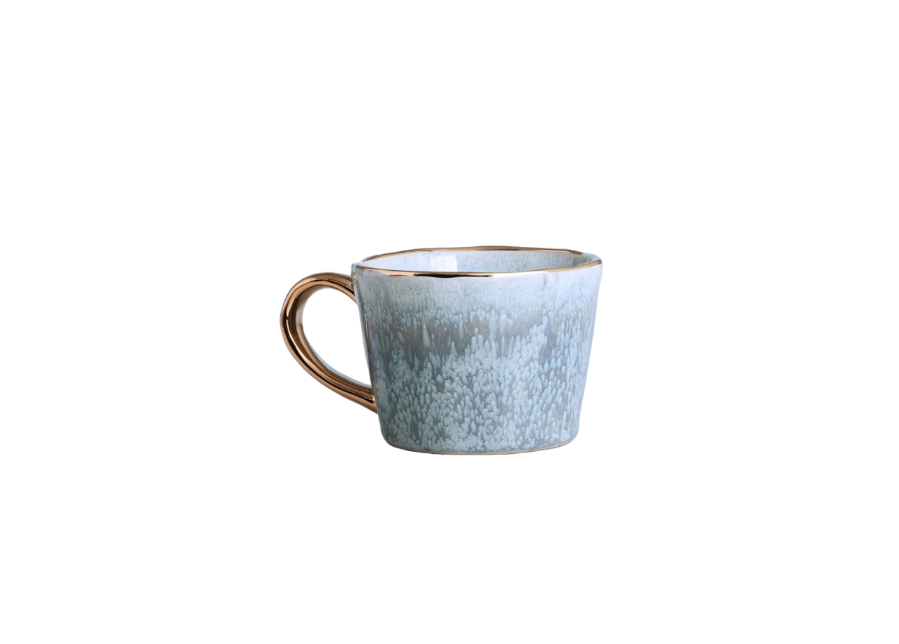 Glazed Ceramic Mug Green or Cream