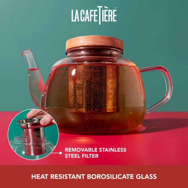 Realto Glass Teapot 4-Cup, with Infuser