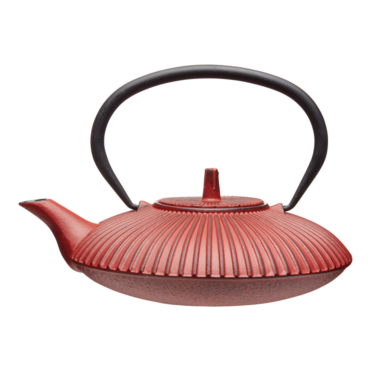 Cast Iron Teapot with Infuser Red