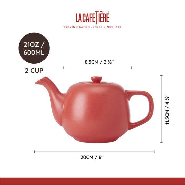 Teapot 2-Cup Chestnut Rose