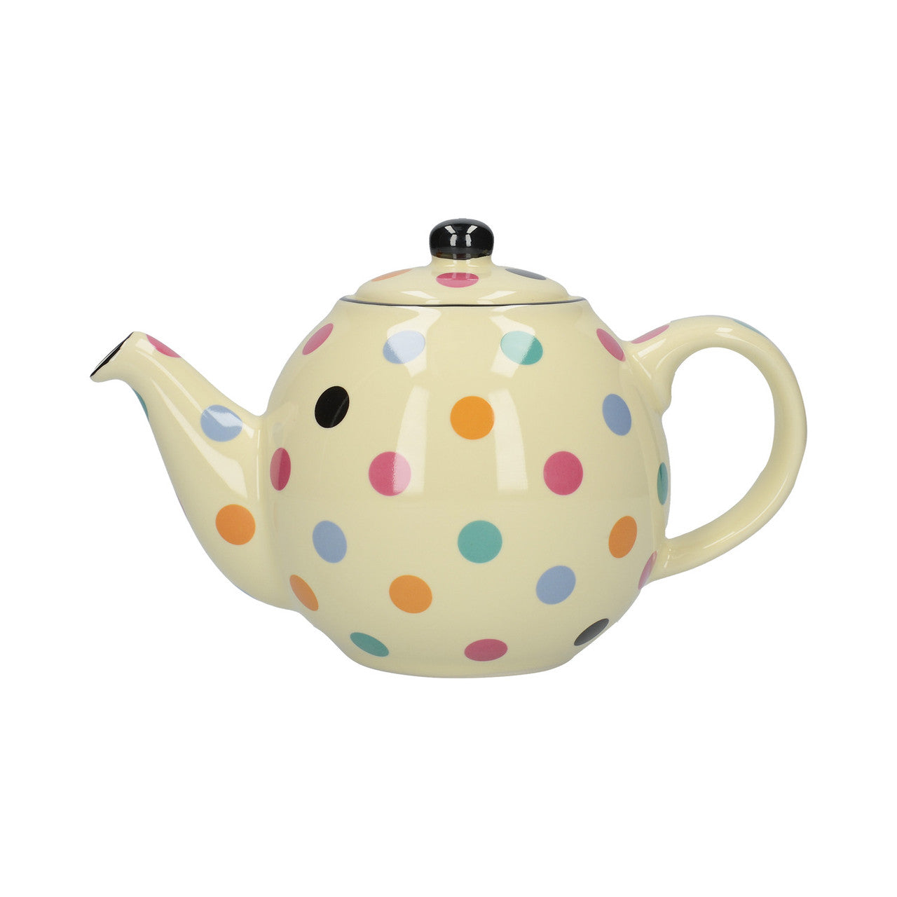 Teapot 6-Cup, Polka Dot Ivory