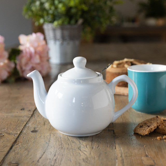 Teapot 2-Cup White with Infuser