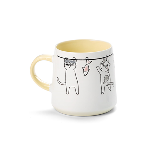 Cats on Clothesline Mug