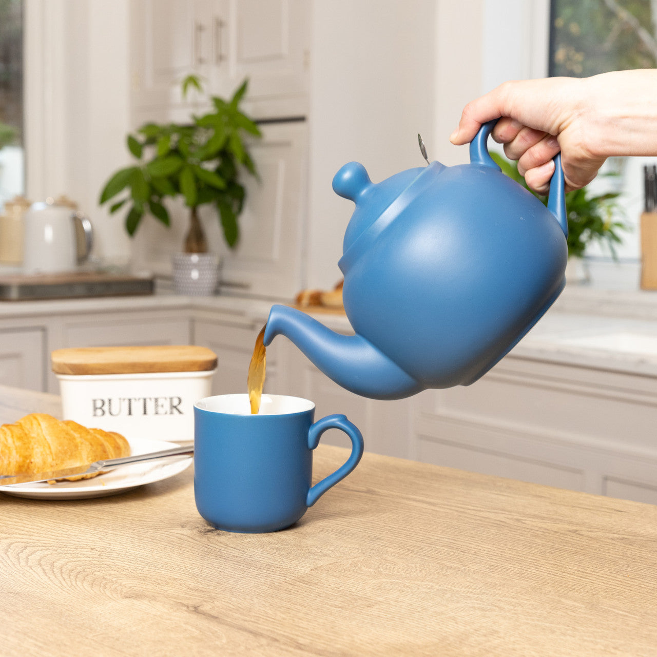 Teapot 6-Cup with Infuser, Nordic Blue