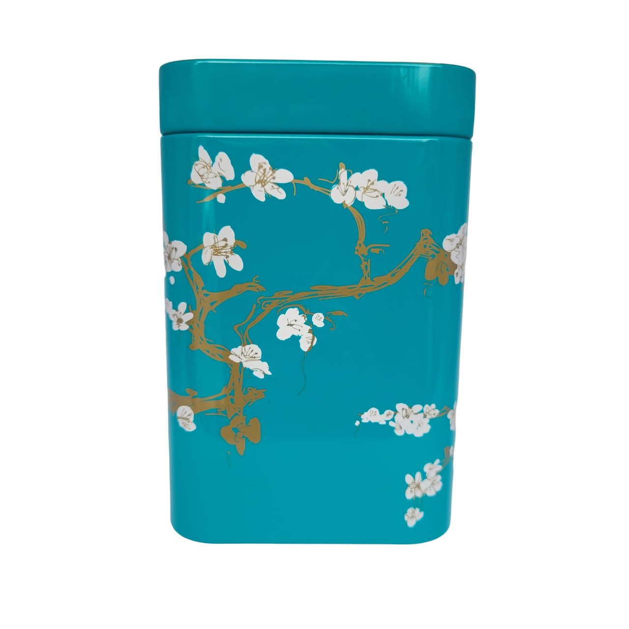 Cherry Blossom Tea Caddy - Red Blue and Dark Green