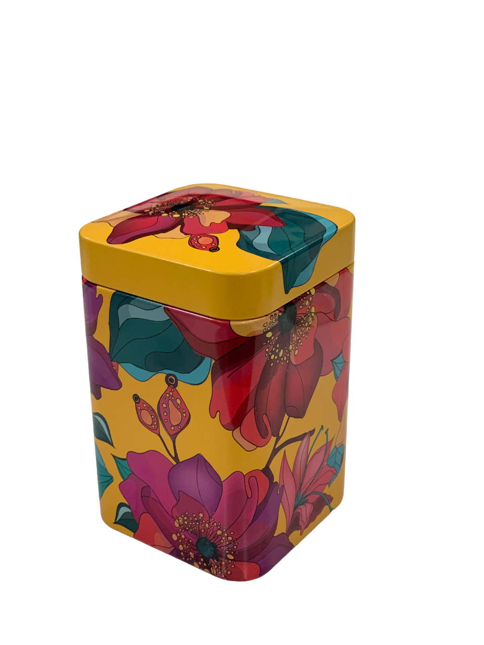 Poppy Tea Caddy - Yellow or Turquoise