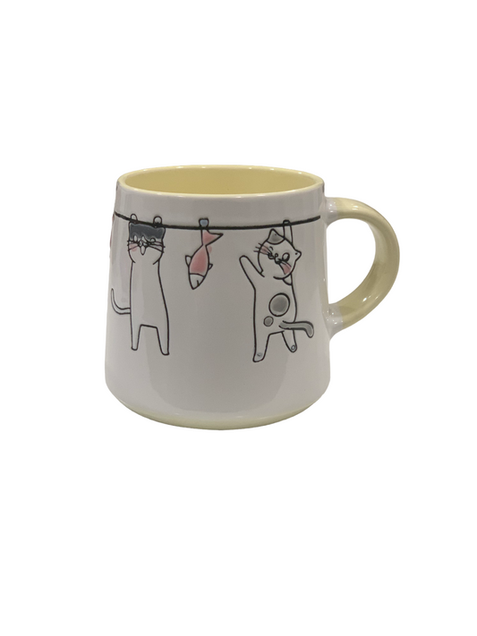 Cats on Clothesline Mug