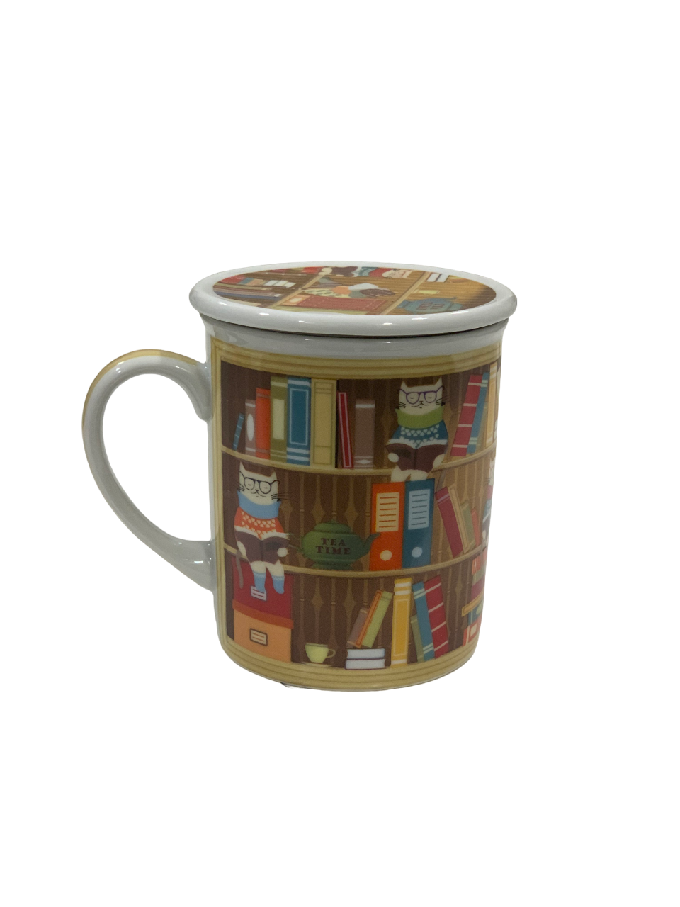 Cat in the Library Mug