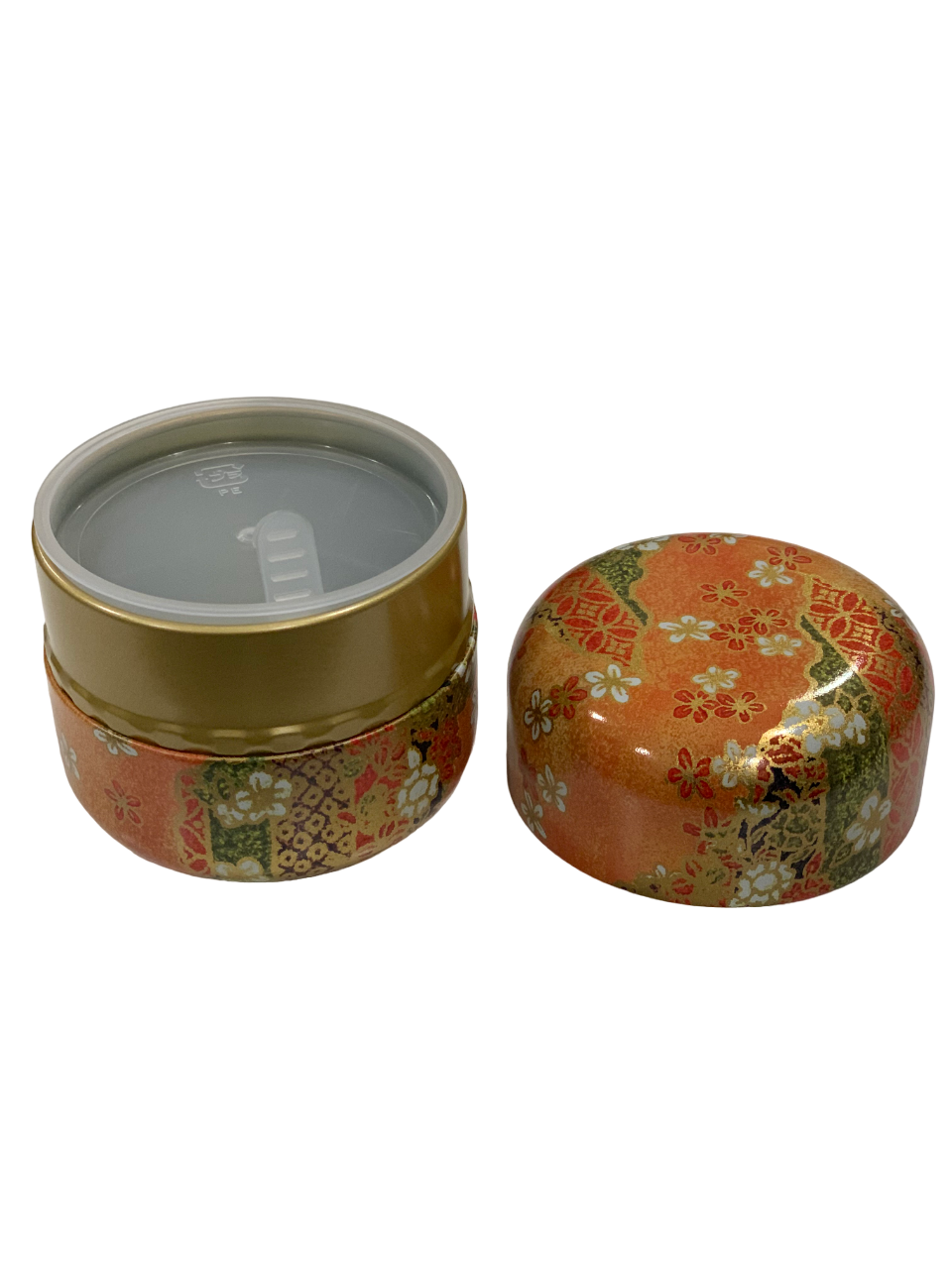 Duo of Orange and Green Japanese Tea Caddies