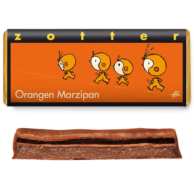 Hand-scooped Orange Marzipan
